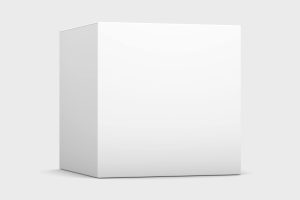 Clean and simple white box on a neutral background, perfect for packaging design mockups.